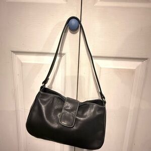 Fossil Black Leather Shoulder Bag